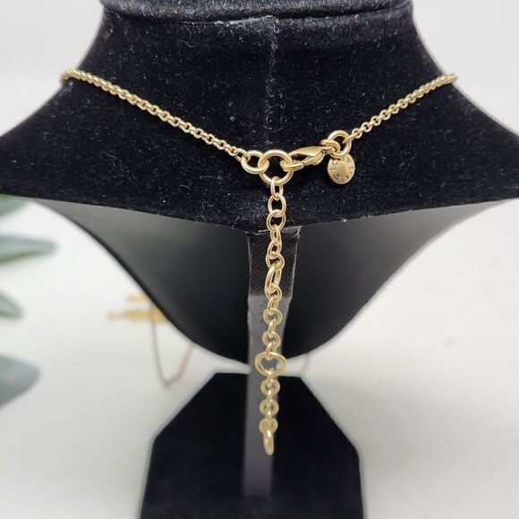 J. CREW Gold Tone Tassel Rhinestone Necklace - Picture 5 of 8